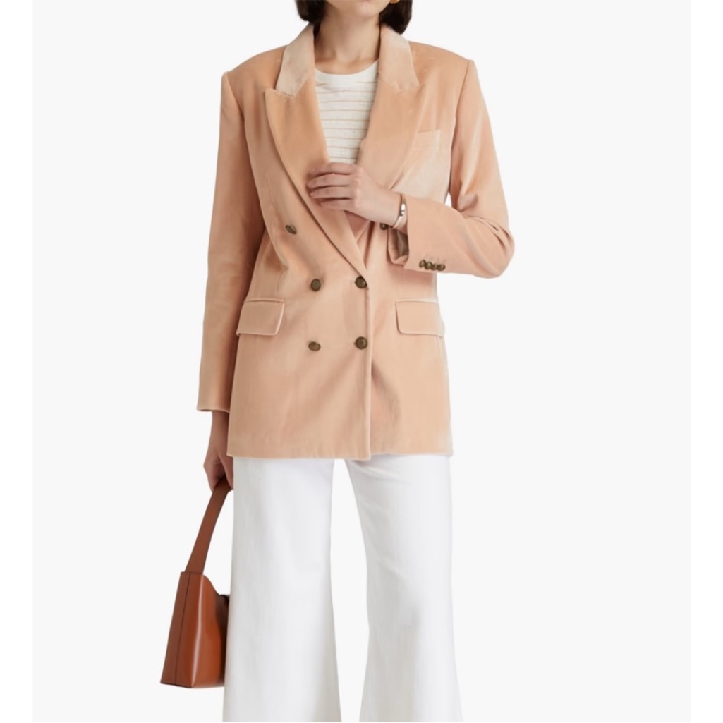 Frame Peach Double-Breasted Women's Blazer